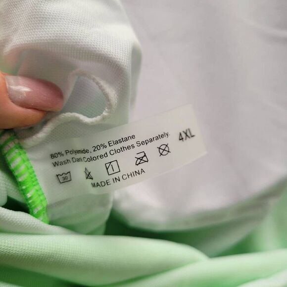 Swim Suit Plus Size Bright Green Sexy One Piece Bathing Suit - Picture 7 of 8